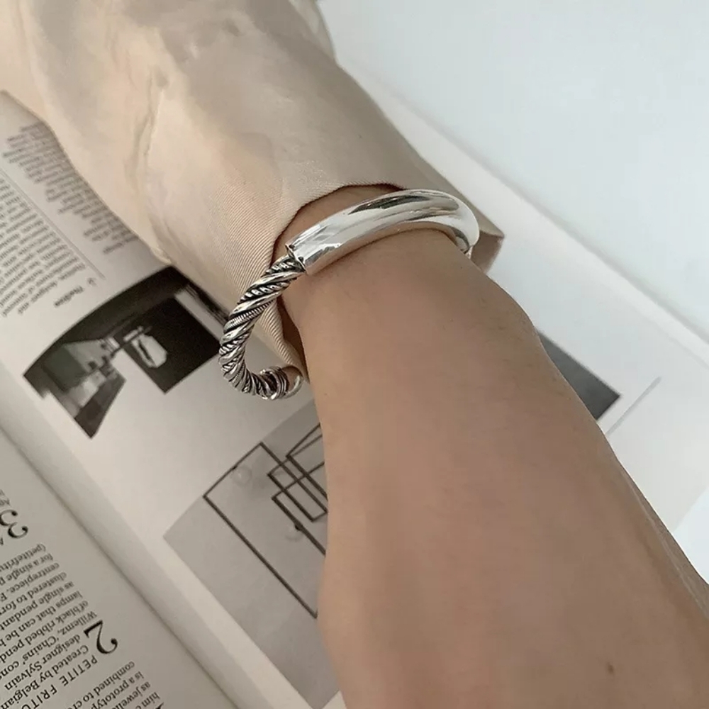 Chunky Cuff 925 Sterling Silver Bracelet  NEW - Picture 2 of 9